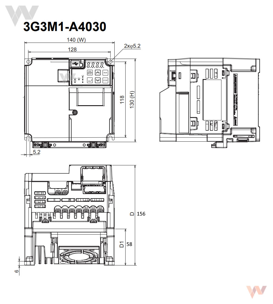 3G3M1-A4030 falownik Omron 3G3M1 3,0kW/400V